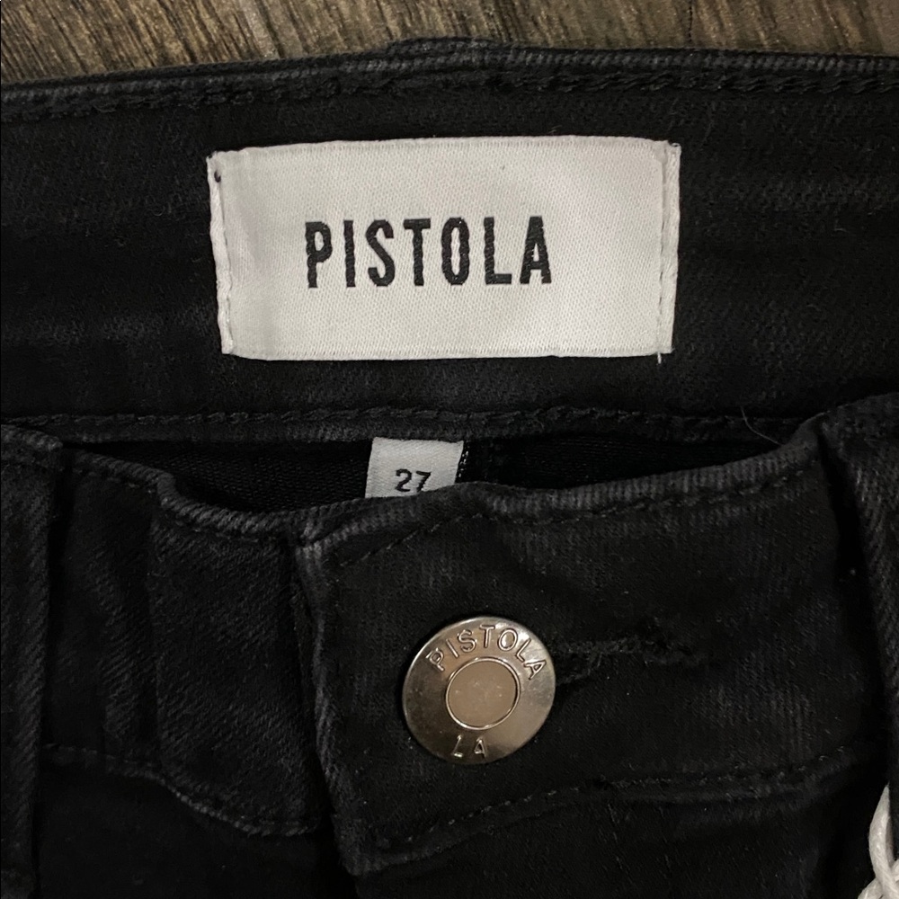PISTOLA LOS Angeles Black Slim High-Rise Jeans
